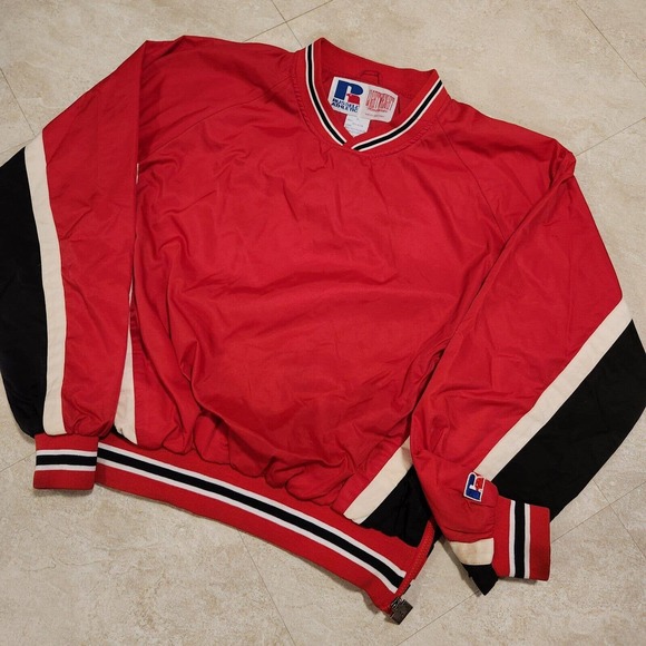 Russell Athletic Other - VTG 90s Russell Athletic Lightweight Windbreaker Mens L Large Blank Pullover Red